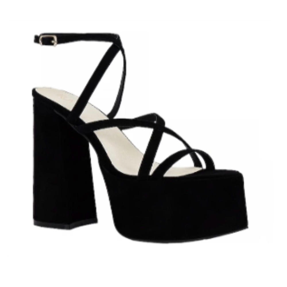 New RAYE by Revolve Black Isabella Platform Heels, Size 10(v)